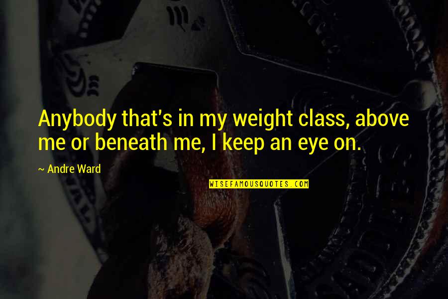 Eye On Eye Quotes By Andre Ward: Anybody that's in my weight class, above me