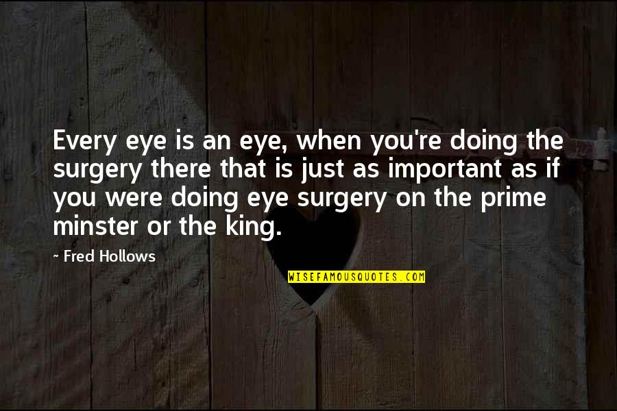 Eye Surgery Quotes By Fred Hollows: Every eye is an eye, when you're doing