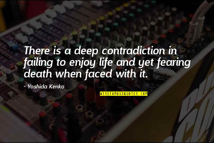 Eyeborg Paintings Quotes By Yoshida Kenko: There is a deep contradiction in failing to