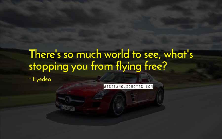 Eyedea quotes: There's so much world to see, what's stopping you from flying free?