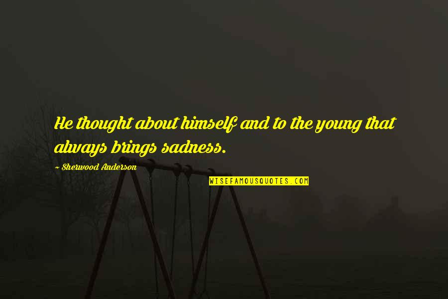 Eyepiece Graticule Quotes By Sherwood Anderson: He thought about himself and to the young