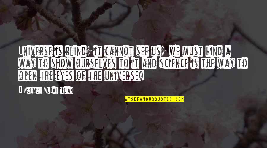 Eyes And Universe Quotes By Mehmet Murat Ildan: Universe is blind; it cannot see us; we