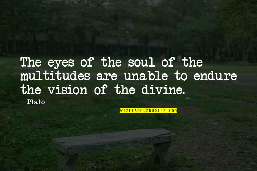 Eyes And Vision Quotes By Plato: The eyes of the soul of the multitudes