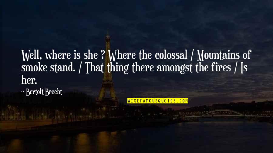 Eyes Expressions Quotes By Bertolt Brecht: Well, where is she ? Where the colossal