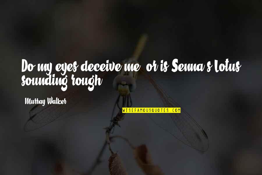 Eyes Funny Quotes By Murray Walker: Do my eyes deceive me, or is Senna's