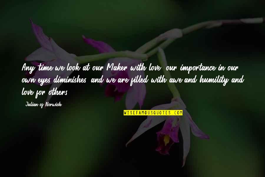 Eyes Importance Quotes By Julian Of Norwich: Any time we look at our Maker with