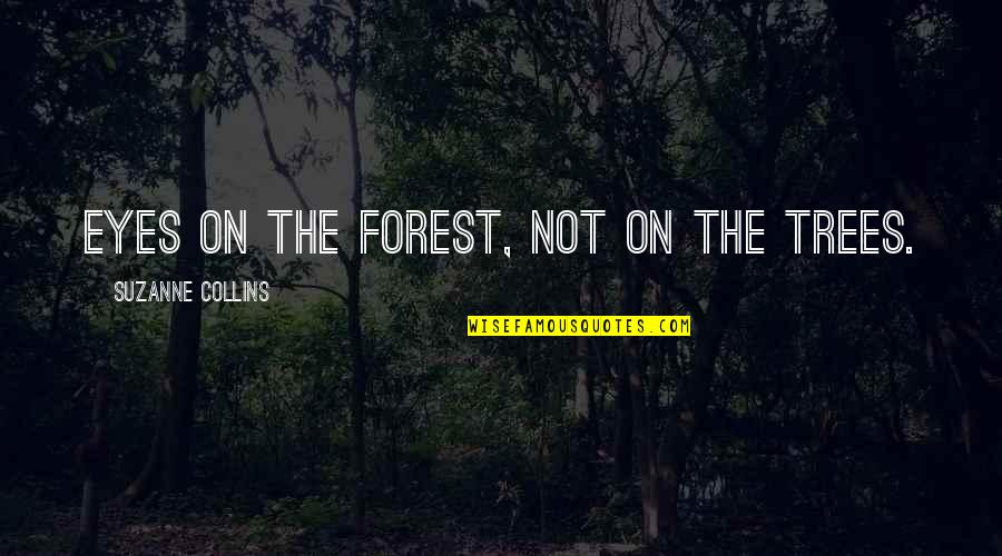 Eyes Not Quotes By Suzanne Collins: Eyes on the forest, not on the trees. Eyes Not Quotes By Suzanne Collins: Eyes on the forest, not on the trees.