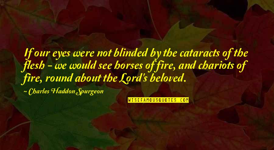 Eyes On Fire Quotes By Charles Haddon Spurgeon: If our eyes were not blinded by the