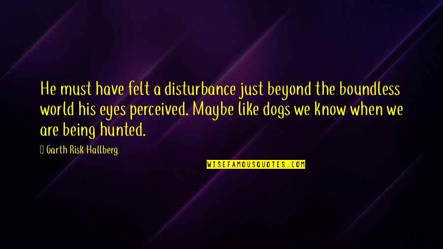 Eyes On Fire Quotes By Garth Risk Hallberg: He must have felt a disturbance just beyond