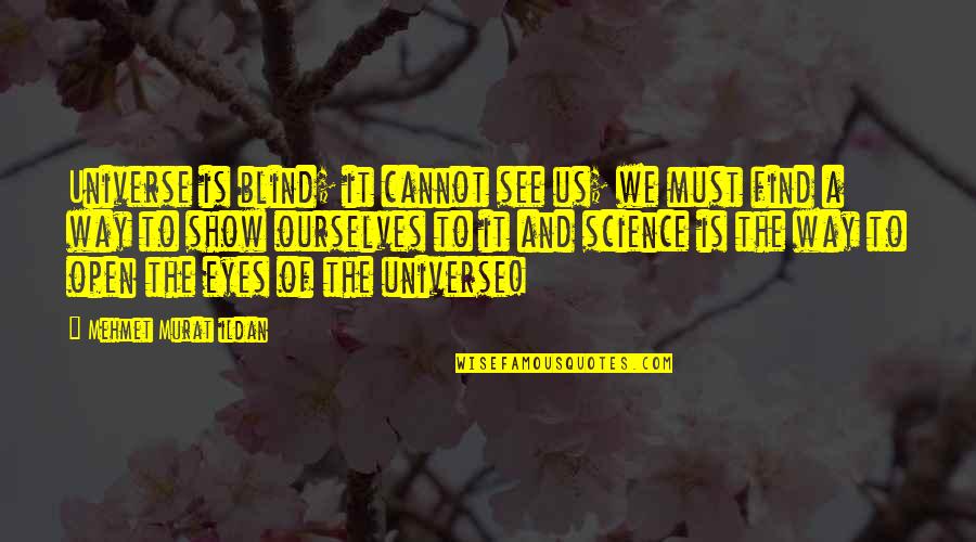 Eyes Universe Quotes By Mehmet Murat Ildan: Universe is blind; it cannot see us; we