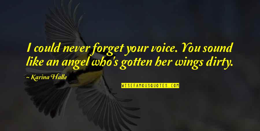 Eyesores Creator Quotes By Karina Halle: I could never forget your voice. You sound Eyesores Creator Quotes By Karina Halle: I could never forget your voice. You sound