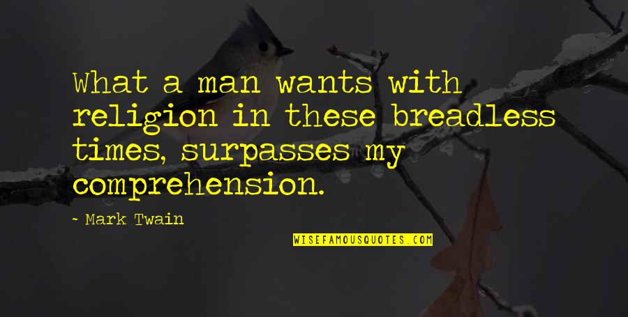 Eyner Quotes By Mark Twain: What a man wants with religion in these