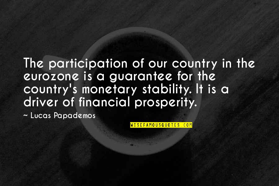 F.l. Lucas Quotes By Lucas Papademos: The participation of our country in the eurozone