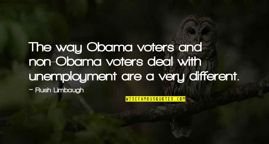 F Rderung Neue Heizung Quotes By Rush Limbaugh: The way Obama voters and non-Obama voters deal