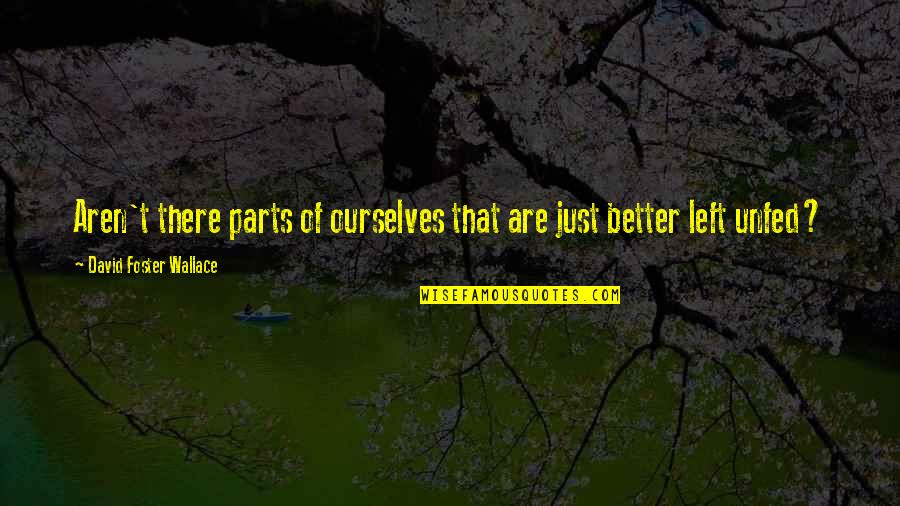 F Ruzan Eserleri Quotes By David Foster Wallace: Aren't there parts of ourselves that are just