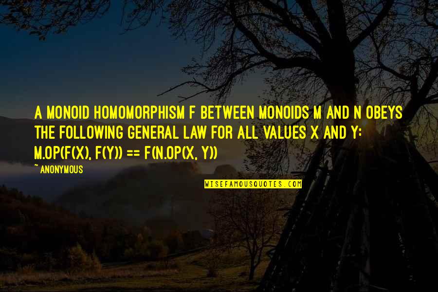 F.u.n Quotes By Anonymous: A monoid homomorphism f between monoids M and