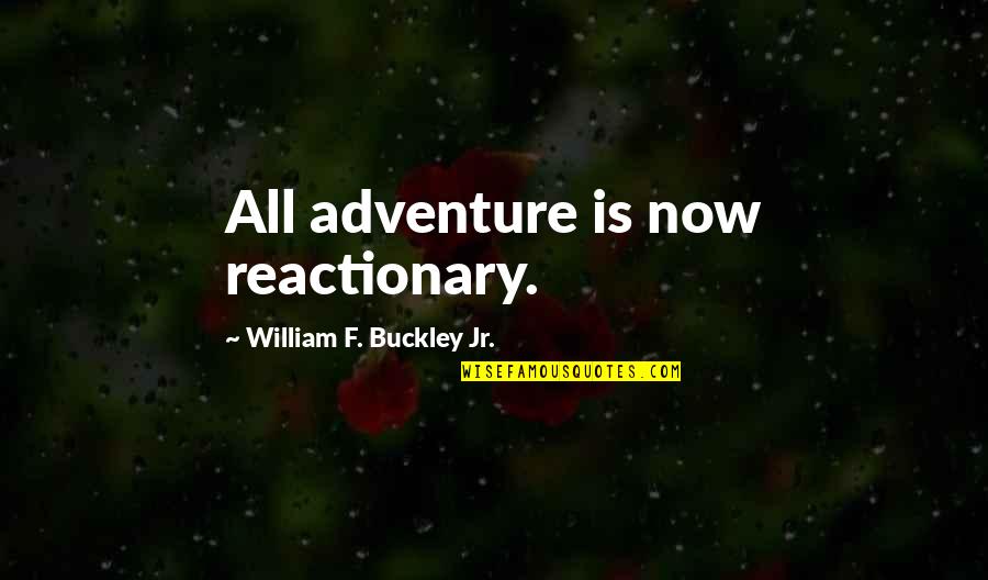F.u.n Quotes By William F. Buckley Jr.: All adventure is now reactionary.