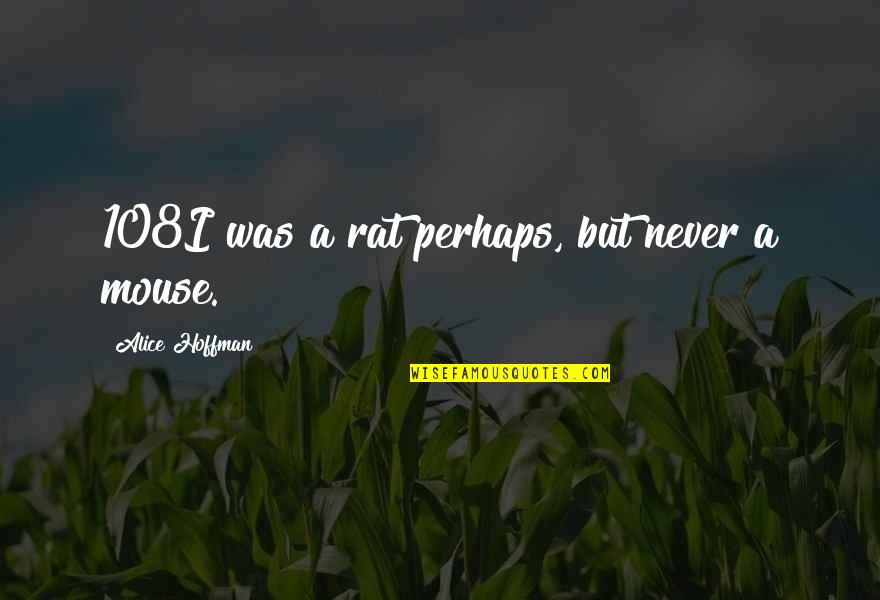 Faaantastic Quotes By Alice Hoffman: 108I was a rat perhaps, but never a