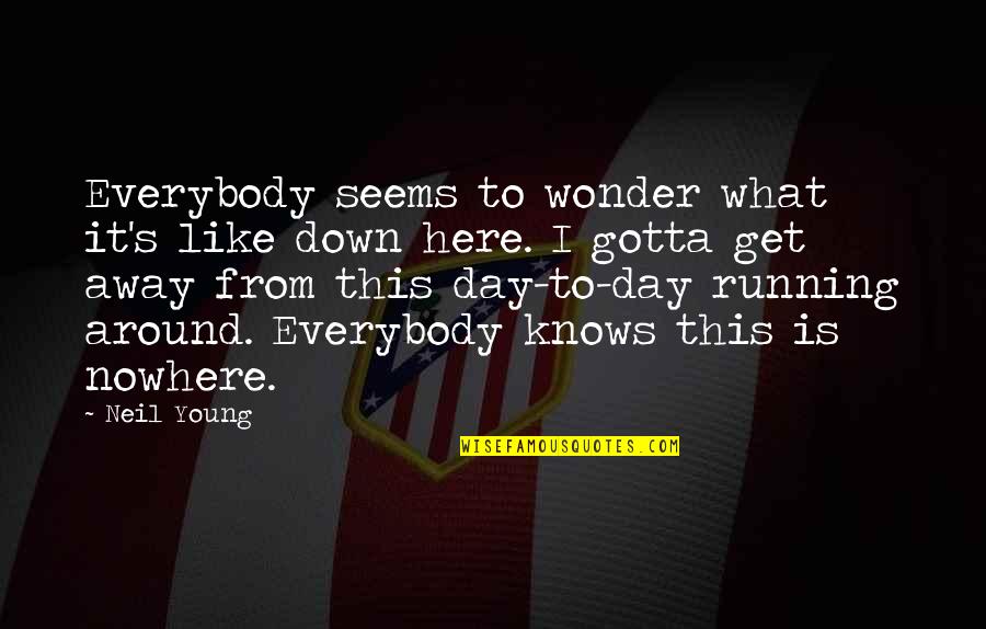 Fab 5 Freddy Quotes By Neil Young: Everybody seems to wonder what it's like down
