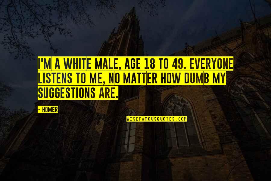 Fabians Trailer Quotes By Homer: I'm a white male, age 18 to 49. Fabians Trailer Quotes By Homer: I'm a white male, age 18 to 49.