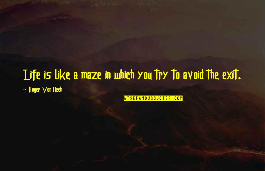 Fabijanski Quotes By Roger Von Oech: Life is like a maze in which you Fabijanski Quotes By Roger Von Oech: Life is like a maze in which you