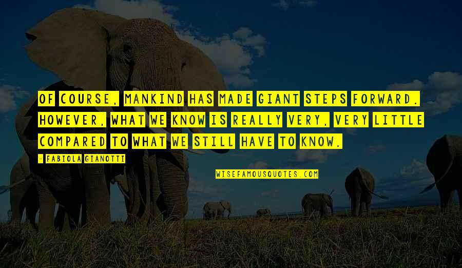 Fabiola Gianotti Quotes By Fabiola Gianotti: Of course, mankind has made giant steps forward. Fabiola Gianotti Quotes By Fabiola Gianotti: Of course, mankind has made giant steps forward.