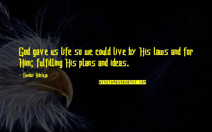 Fable The Ant Quotes By Sunday Adelaja: God gave us life so we could live Fable The Ant Quotes By Sunday Adelaja: God gave us life so we could live