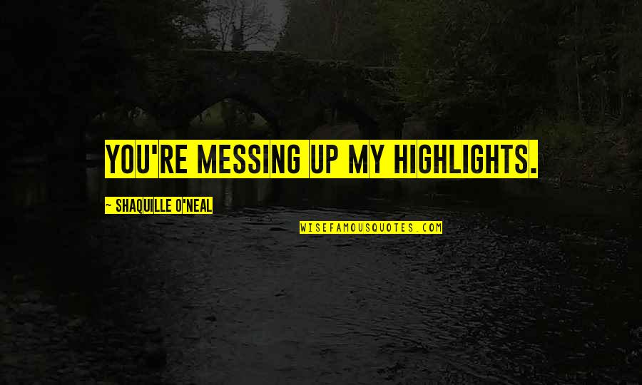 Fabozzi Mortgage Quotes By Shaquille O'Neal: You're messing up my highlights. Fabozzi Mortgage Quotes By Shaquille O'Neal: You're messing up my highlights.