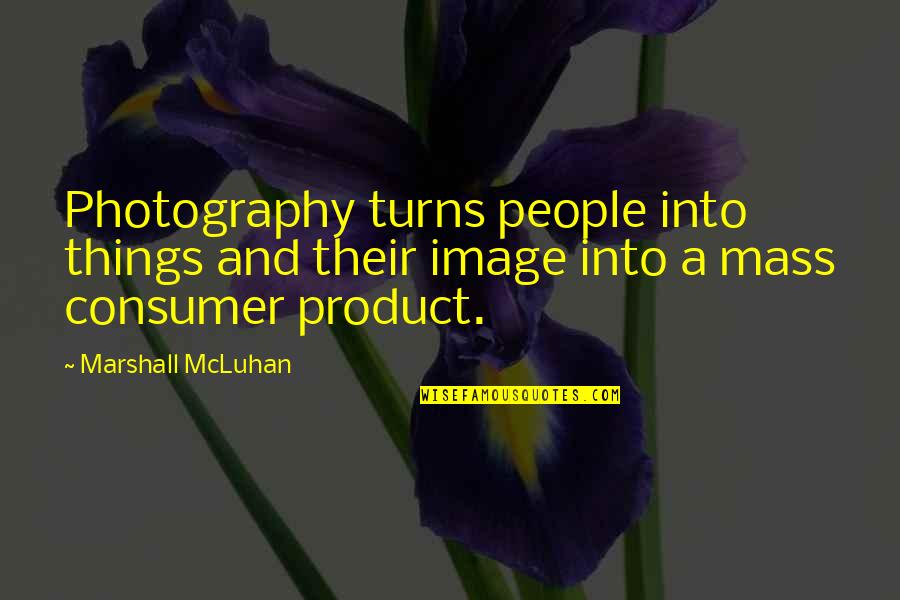 Fabric Yellow Floral Quotes By Marshall McLuhan: Photography turns people into things and their image