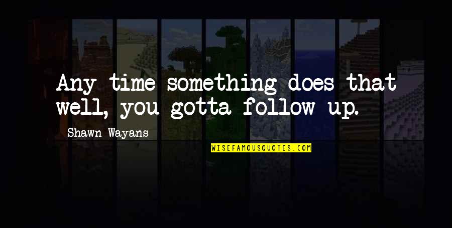 Fabricante En Quotes By Shawn Wayans: Any time something does that well, you gotta