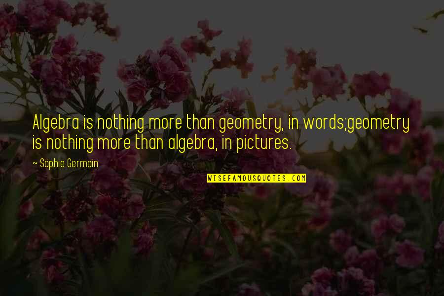 Fabrika Pice Quotes By Sophie Germain: Algebra is nothing more than geometry, in words;geometry Fabrika Pice Quotes By Sophie Germain: Algebra is nothing more than geometry, in words;geometry