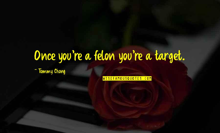 Fabrikant Tara Quotes By Tommy Chong: Once you're a felon you're a target.