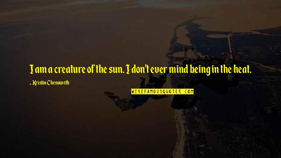 Fabulateur Quotes By Kristin Chenoweth: I am a creature of the sun. I