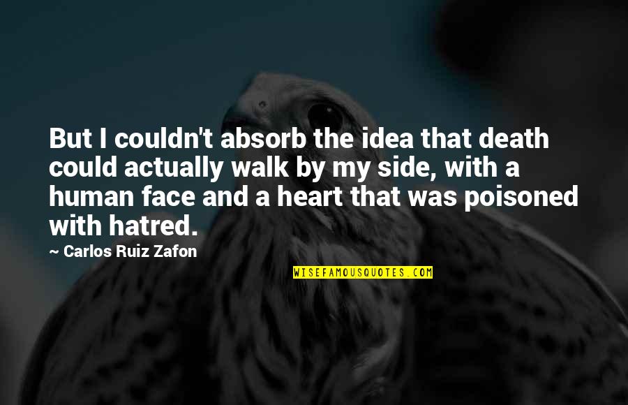 Face And Heart Quotes By Carlos Ruiz Zafon: But I couldn't absorb the idea that death