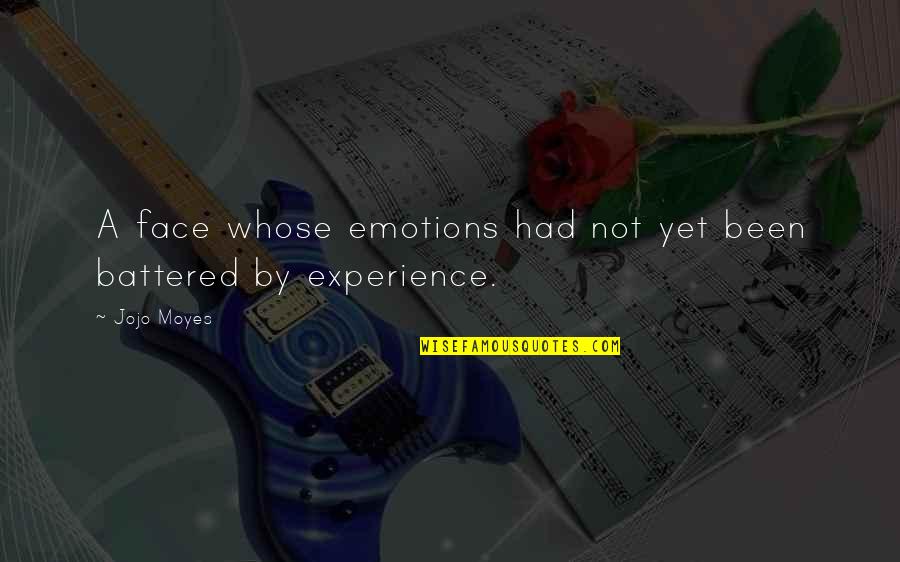 Face Emotions Quotes By Jojo Moyes: A face whose emotions had not yet been
