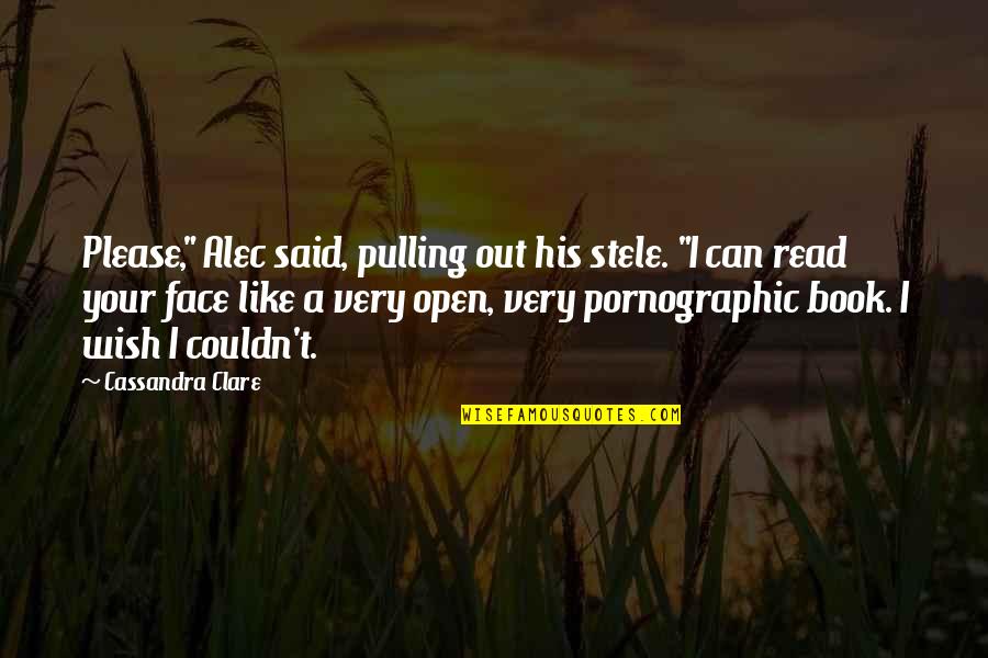Face Like A Quotes By Cassandra Clare: Please," Alec said, pulling out his stele. "I