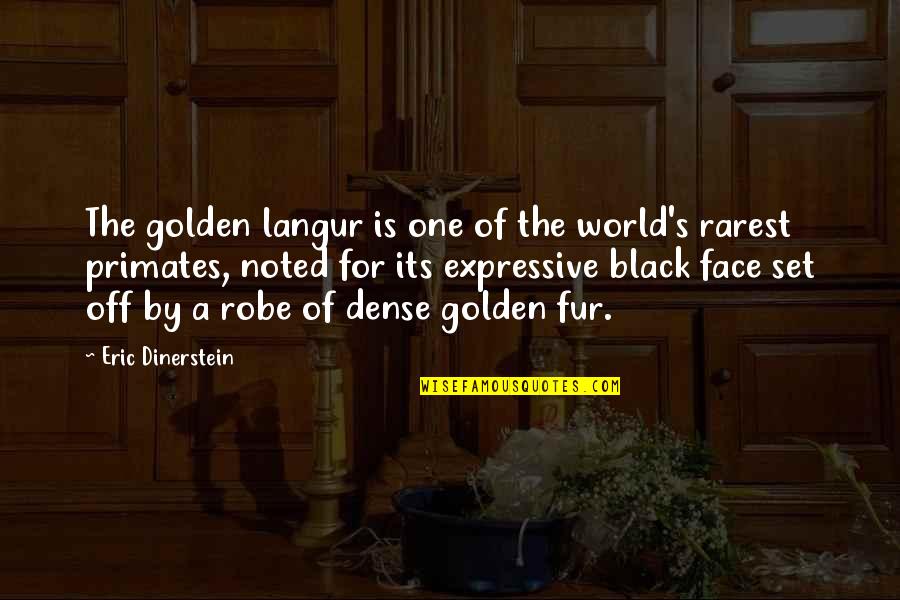 Face Off Quotes By Eric Dinerstein: The golden langur is one of the world's Face Off Quotes By Eric Dinerstein: The golden langur is one of the world's