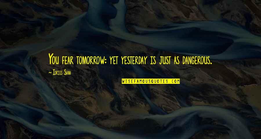 Face Sit Quotes By Idries Shah: You fear tomorrow: yet yesterday is just as