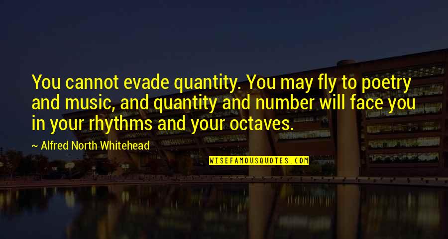 Face The Music Quotes By Alfred North Whitehead: You cannot evade quantity. You may fly to