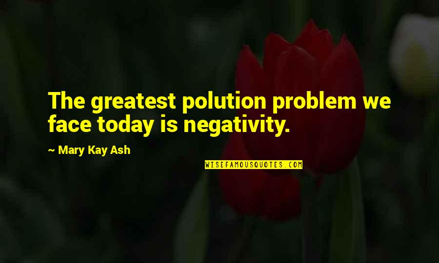 Face The Problem Quotes By Mary Kay Ash: The greatest polution problem we face today is