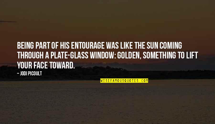 Face The Sun Quotes By Jodi Picoult: Being part of his entourage was like the
