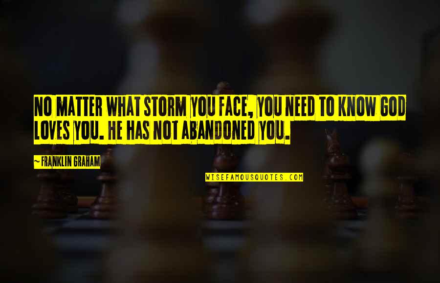 Face To Face Quotes By Franklin Graham: No matter what storm you face, you need