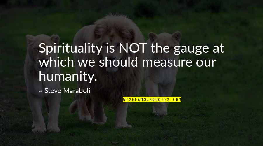 Facebook Banner Picture Quotes By Steve Maraboli: Spirituality is NOT the gauge at which we