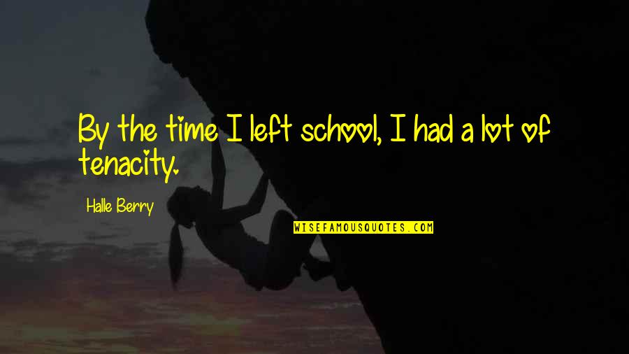 Facebook Cover Banner Quotes By Halle Berry: By the time I left school, I had