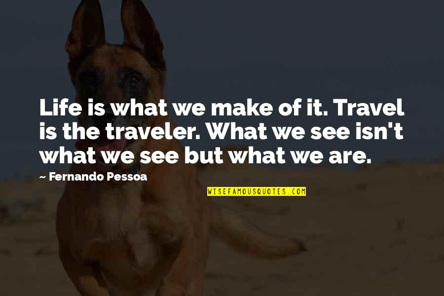 Facebook Cover Photos Quotes By Fernando Pessoa: Life is what we make of it. Travel