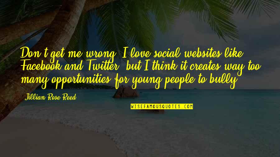 Facebook Like Quotes By Jillian Rose Reed: Don't get me wrong: I love social websites