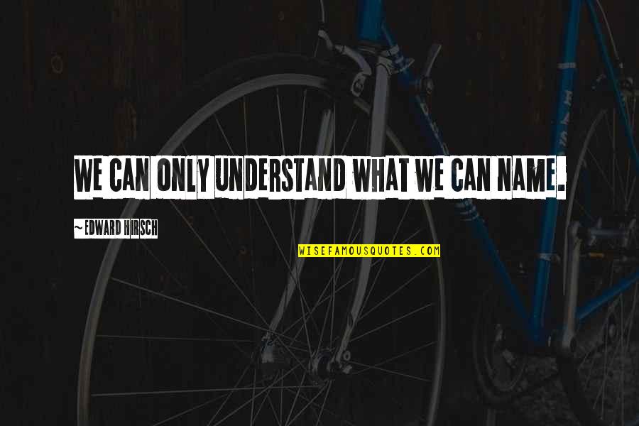 Facebook Privacy Quotes By Edward Hirsch: We can only understand what we can name. Facebook Privacy Quotes By Edward Hirsch: We can only understand what we can name.