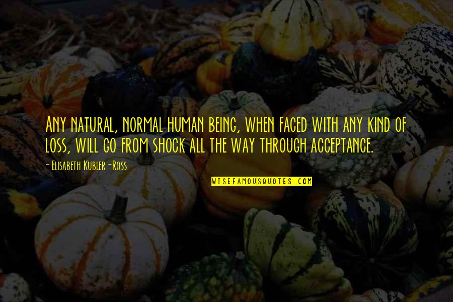 Faced Quotes By Elisabeth Kubler-Ross: Any natural, normal human being, when faced with Faced Quotes By Elisabeth Kubler-Ross: Any natural, normal human being, when faced with