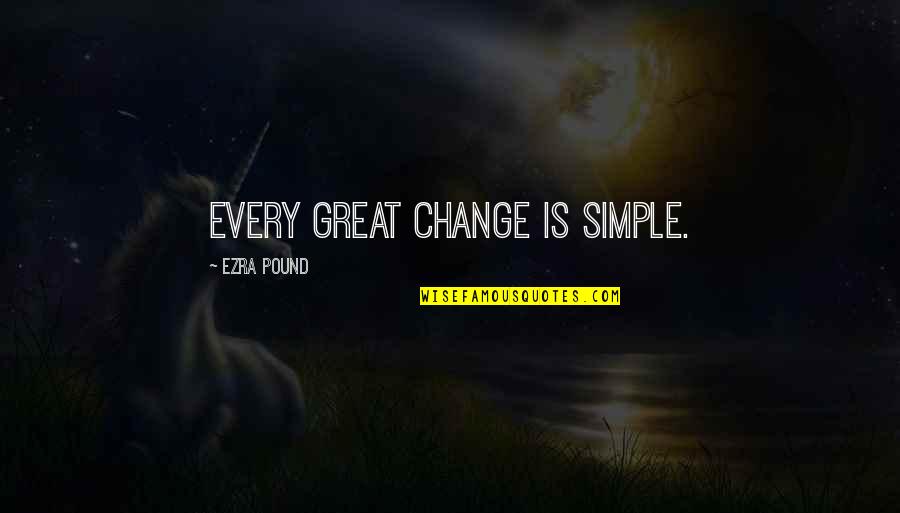 Faceup Gaming Quotes By Ezra Pound: Every great change is simple. Faceup Gaming Quotes By Ezra Pound: Every great change is simple.