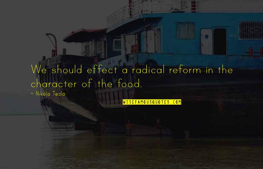 Facies Syndrome Quotes By Nikola Tesla: We should effect a radical reform in the